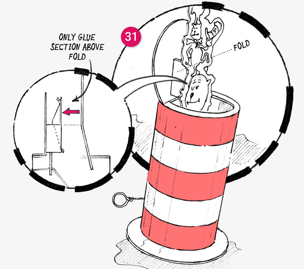 How to make a Cat in the Hat costume with 'pop-up' cats: Step 31