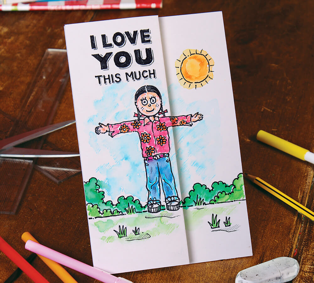 'I Love You This Much' Mother's Day card cover