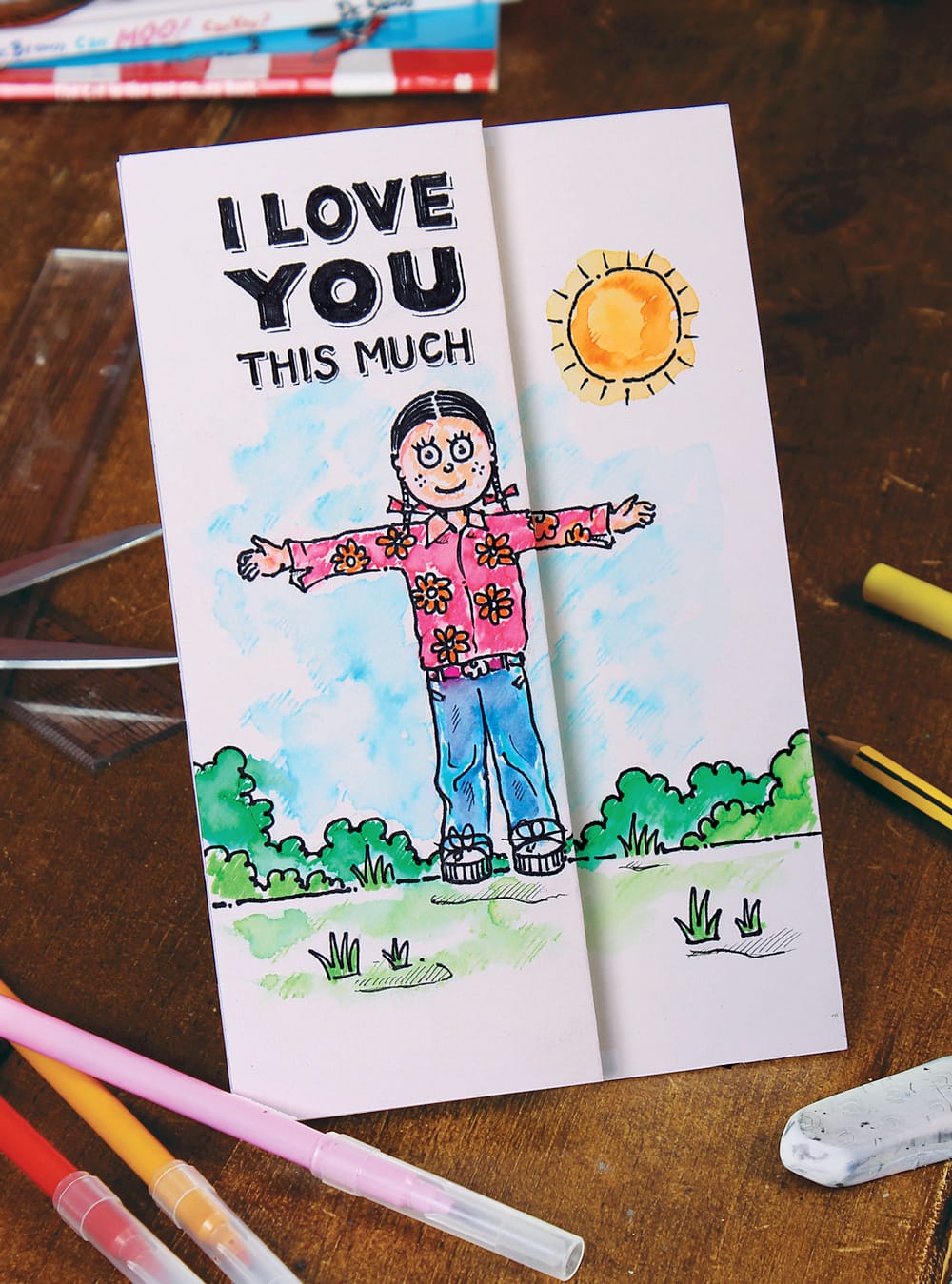 'I Love You This Much' Mother's Day card cover