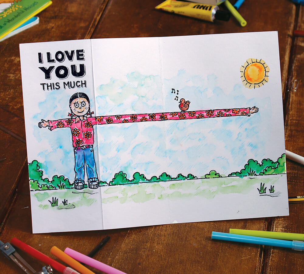 'I Love You This Much' Mother's Day card inside