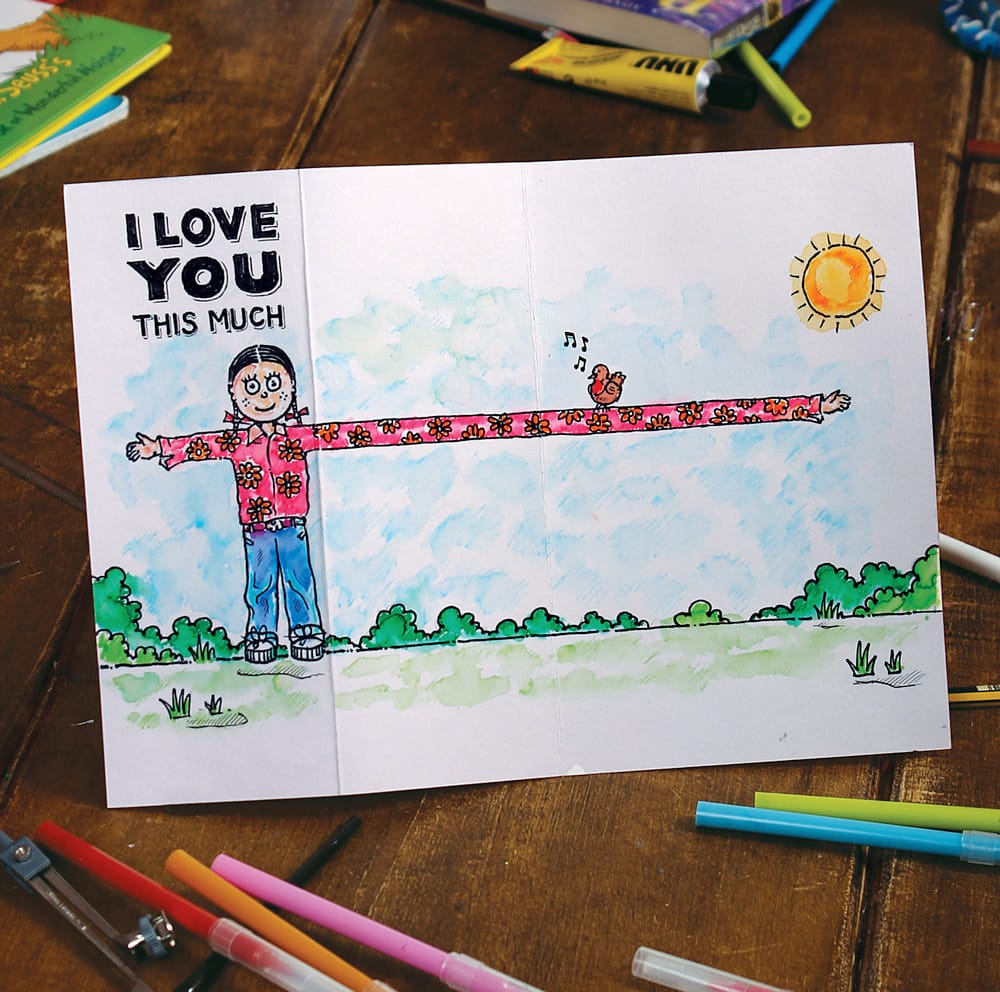 'I Love You This Much' Mother's Day card inside
