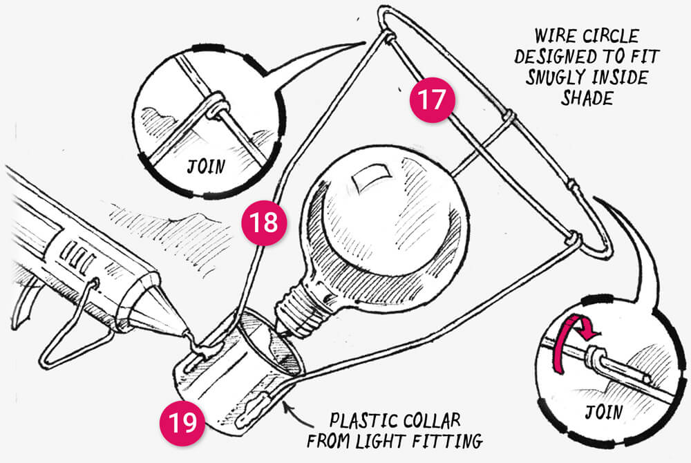 How to make a Melted Plastic Lamp Shade and light: illustration 7