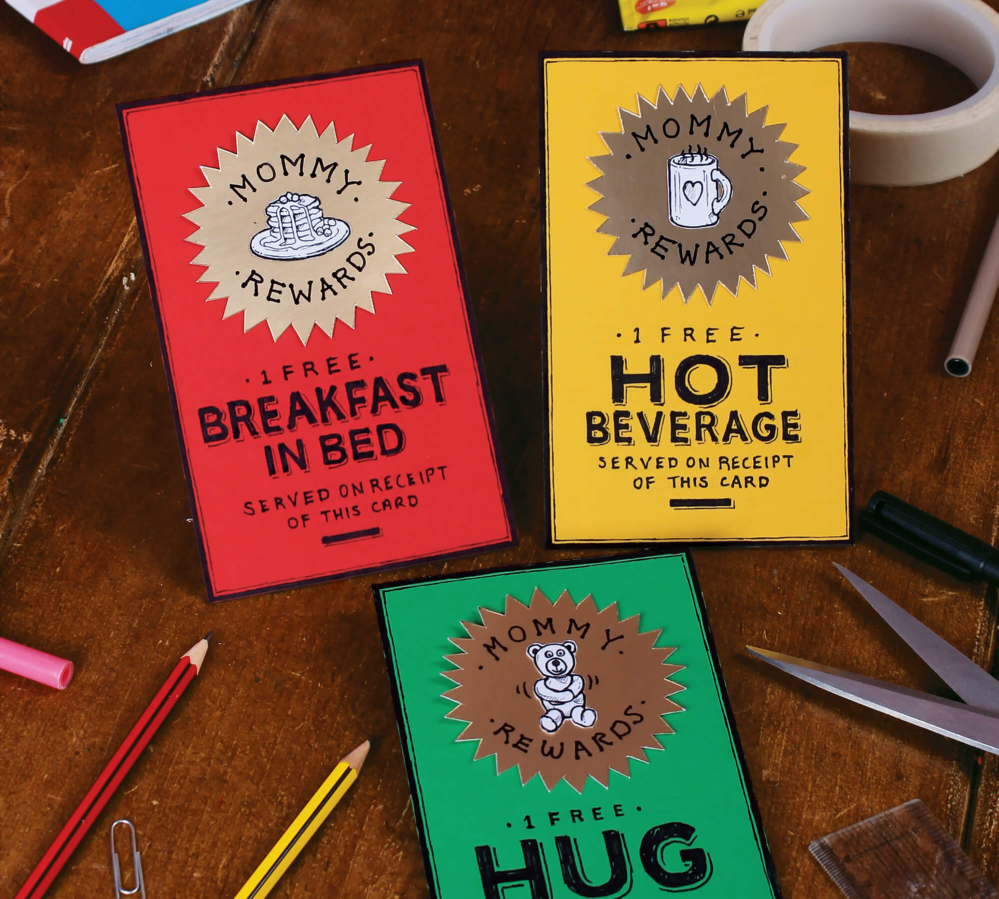How to Make 3 Mummy Reward Coupons for Mothers Day