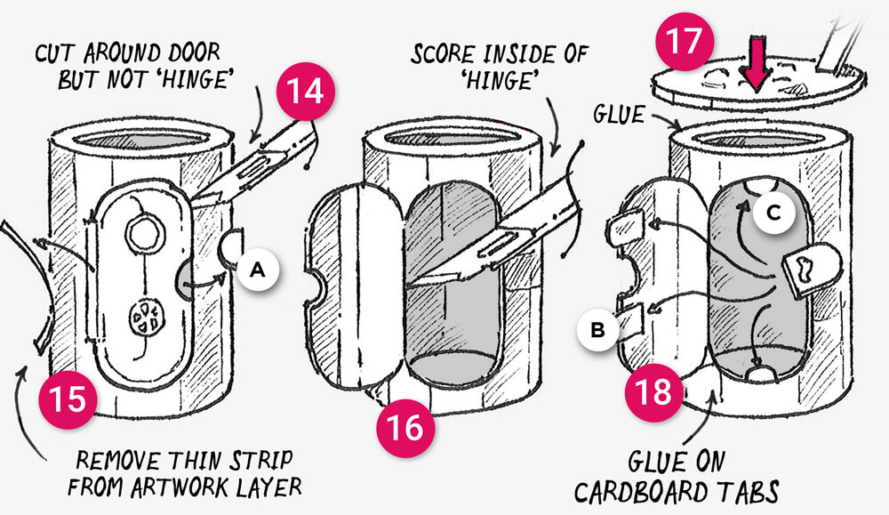 How to make a 'snail soup decoy' secret stash treasure box: Step 14-18