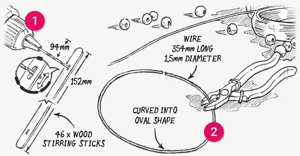 How to make a wooden stirring stick container: illustration 1