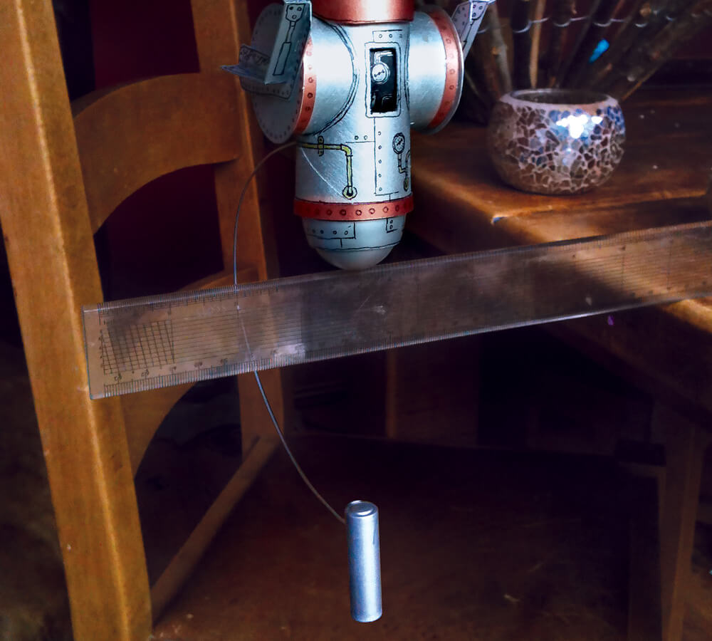 Steampunk balancing robot made from toilet roll tubes